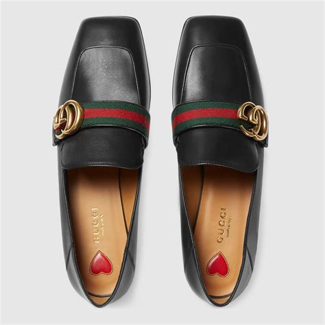 gucci women's leather loafers with double g|gucci fur lined loafer.